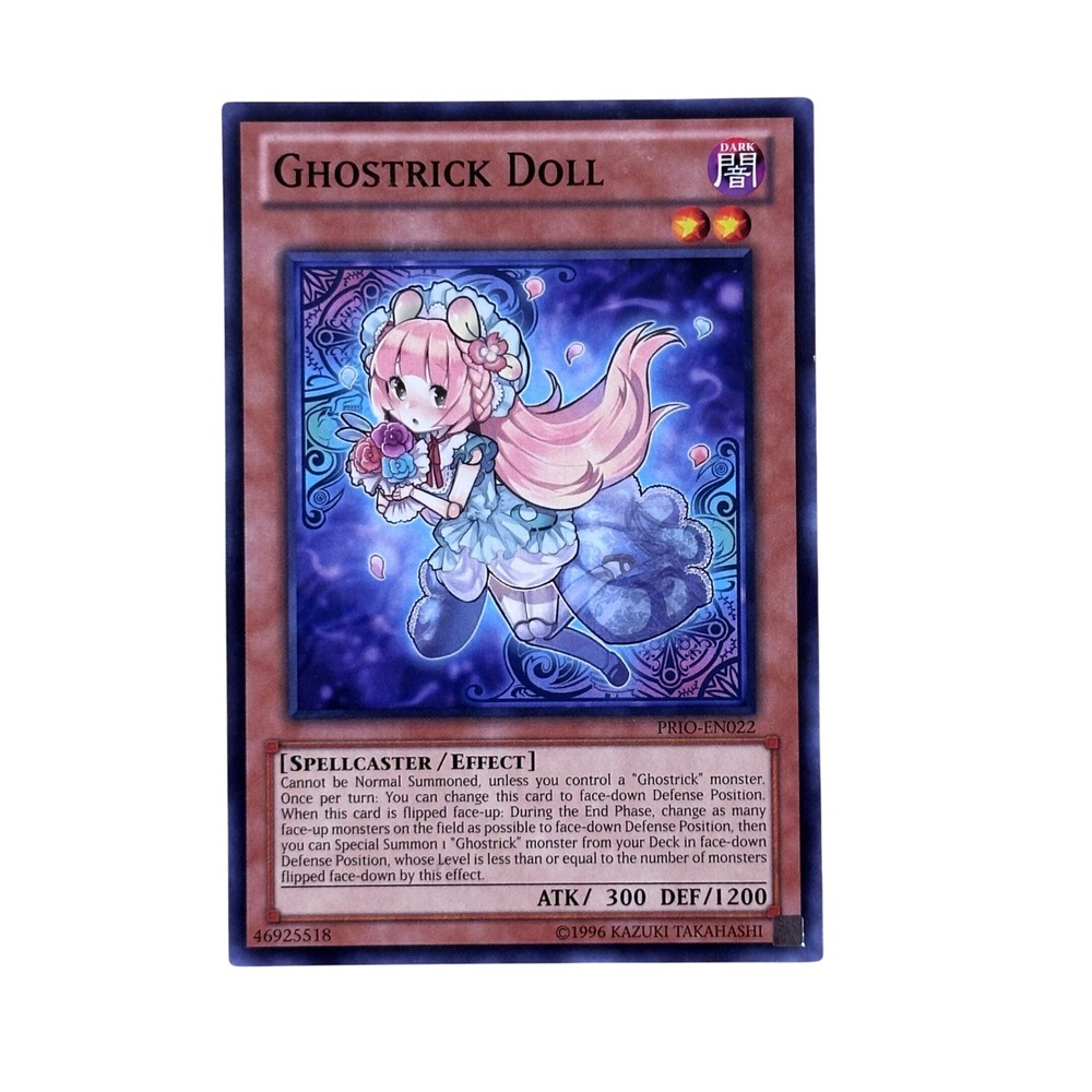 Yu-Gi-Oh!‎ Trading Card Ghostrick Doll PRIO-EN022 Super Rare 1st Edition Dark